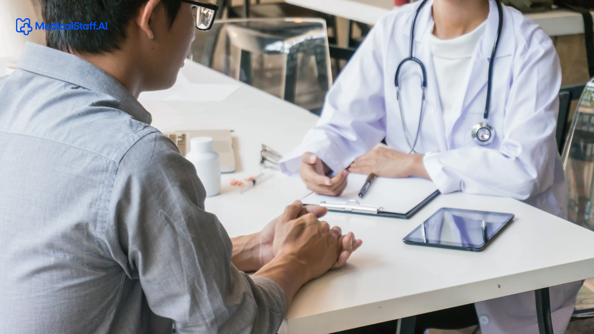 New healthcare graduate starting a career in a hospital with career guidance from MedicalStaff AI