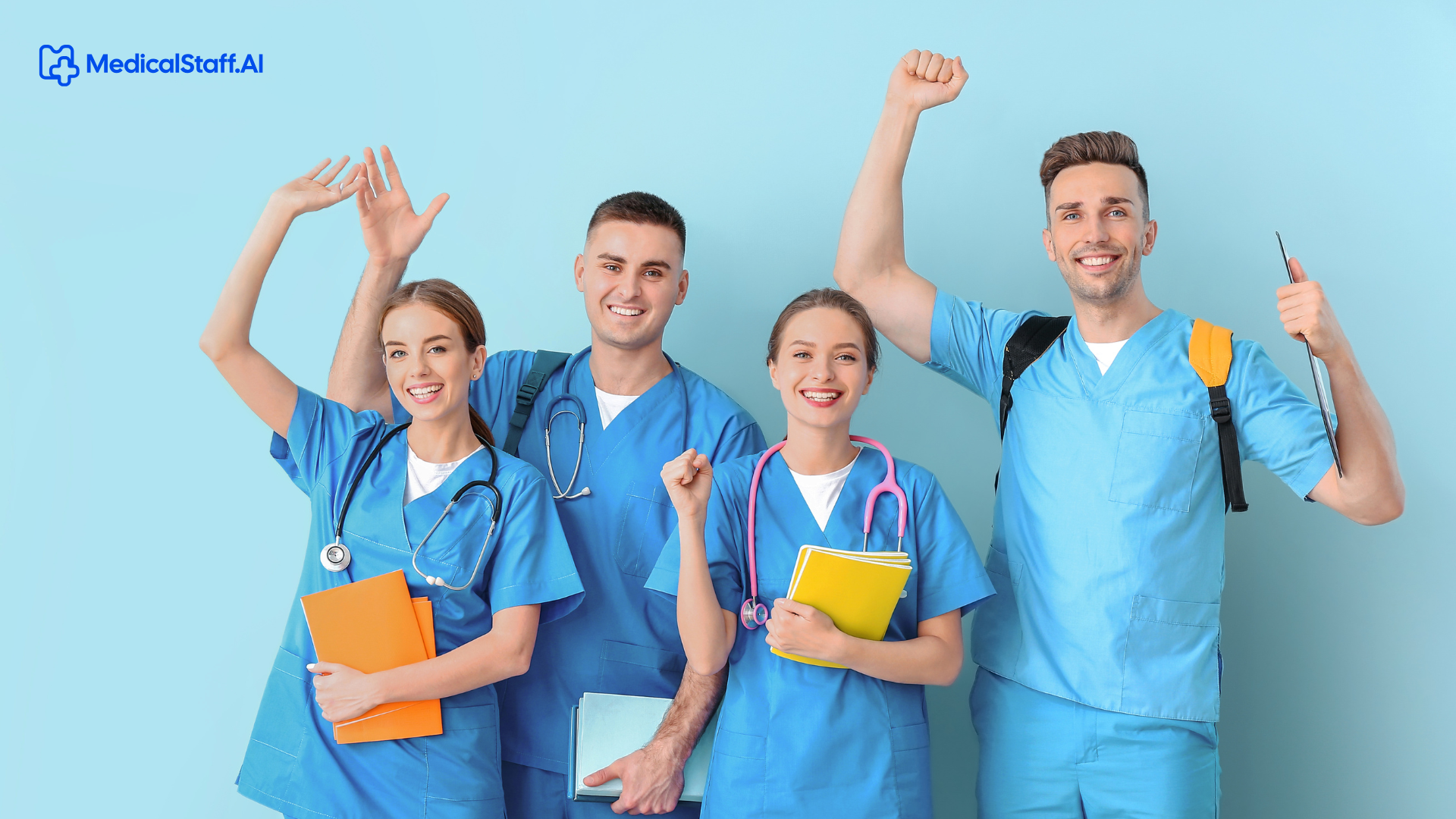 Nursing students participating in a healthcare externship or internship